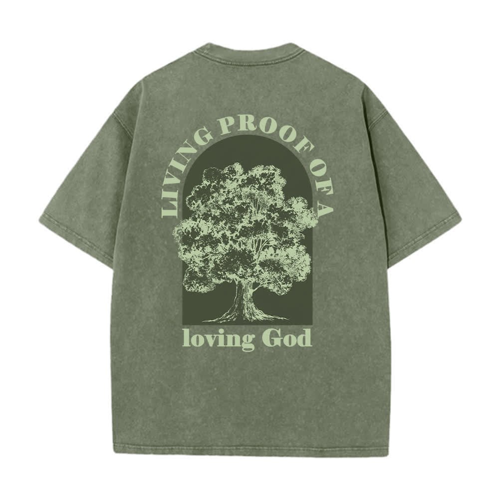 Christianartworkshop Living Proof Tree Oversized Washed T-Shirt - image 1
