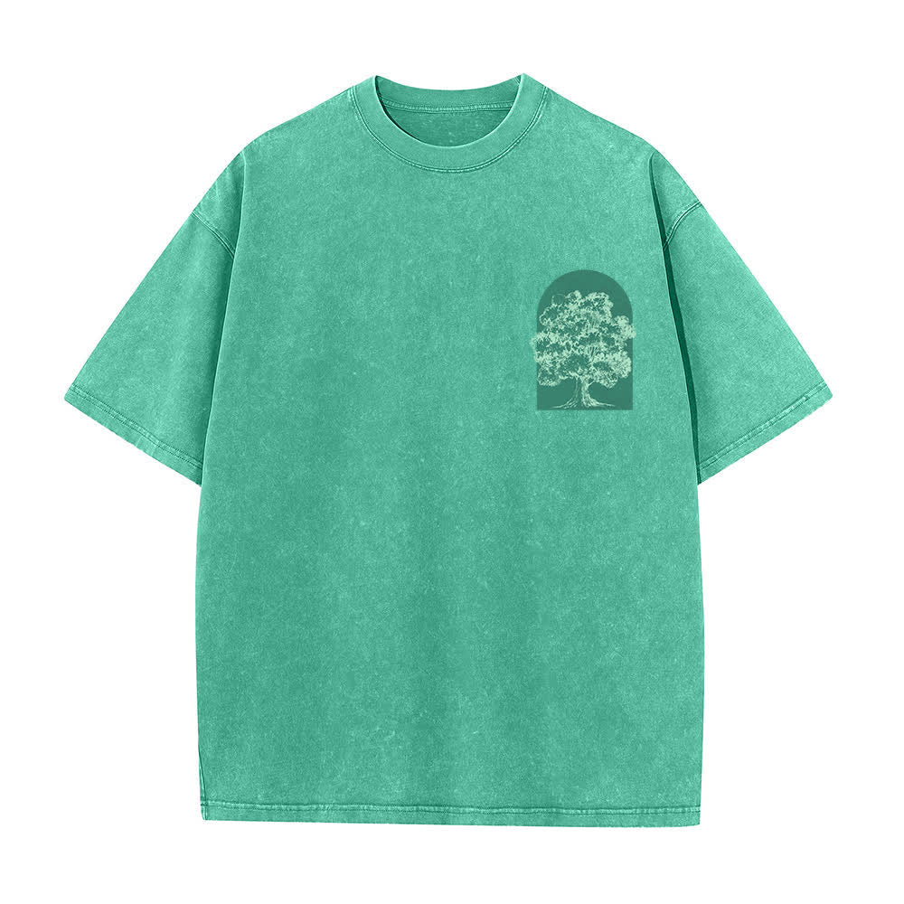 Christianartworkshop Living Proof Tree Oversized Washed T-Shirt - image 17
