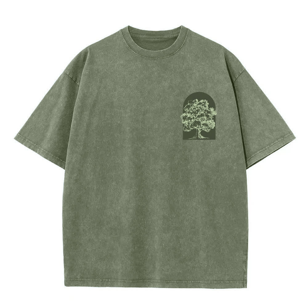 Christianartworkshop Living Proof Tree Oversized Washed T-Shirt - image 2