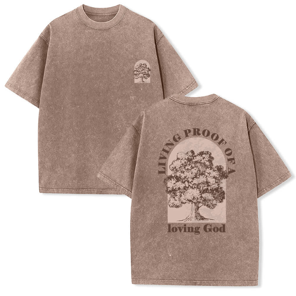 Christianartworkshop Living Proof Tree Oversized Washed T-Shirt - Brown - 4XL - image 12