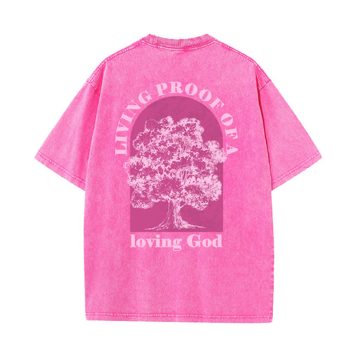 Christianartworkshop Living Proof Tree Oversized Washed T-Shirt - image 25