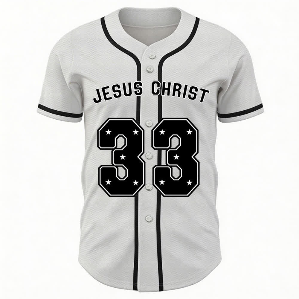 Christianartworkshop Jesus Christ 33 Light Blue Mesh Baseball Jersey - image 15