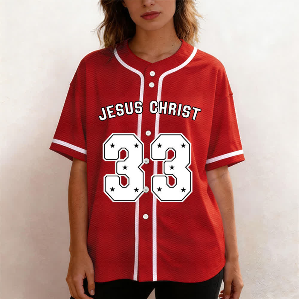 Christianartworkshop Jesus Christ 33 Light Blue Mesh Baseball Jersey - image 45