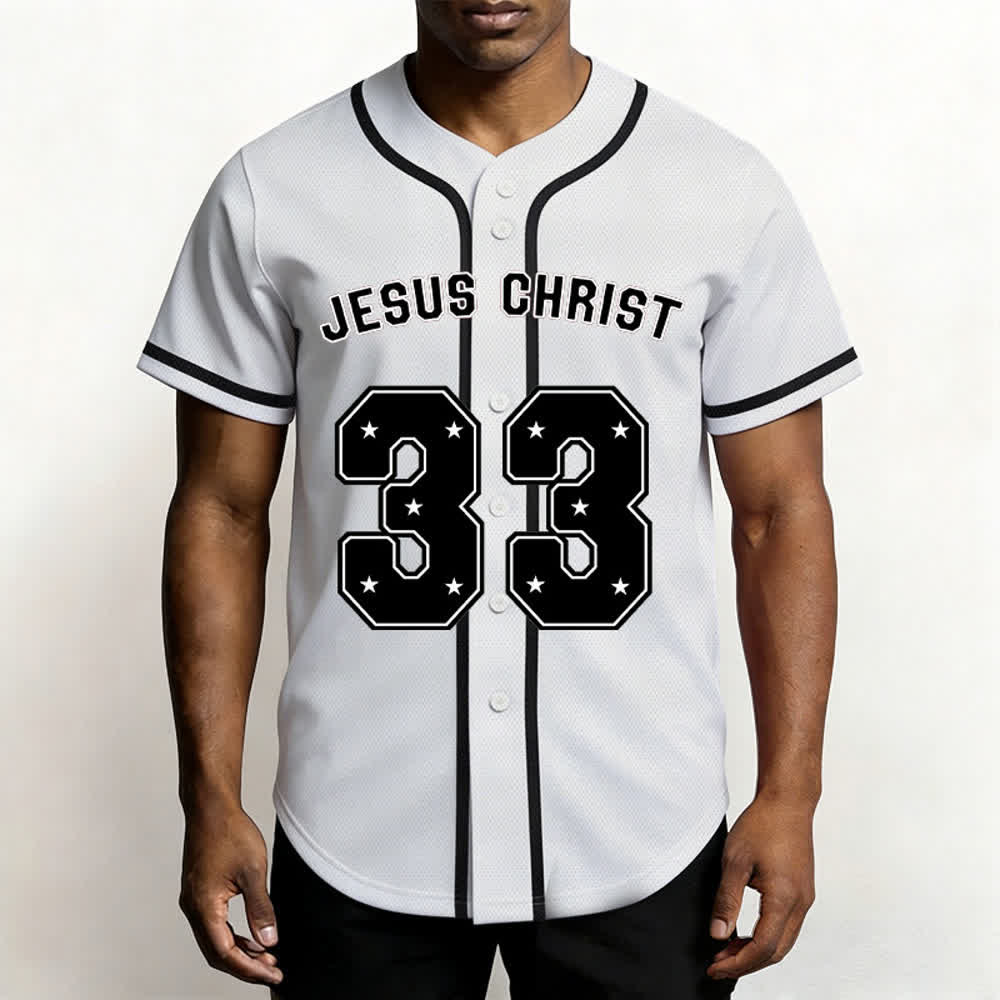 Christianartworkshop Jesus Christ 33 Light Blue Mesh Baseball Jersey - image 19