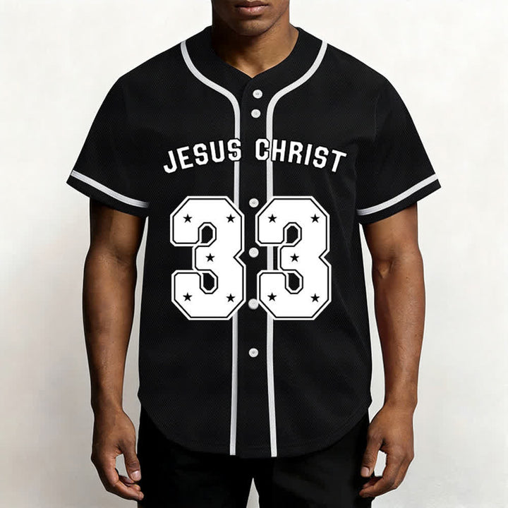 Christianartworkshop Jesus Christ 33 Light Blue Mesh Baseball Jersey - image 12