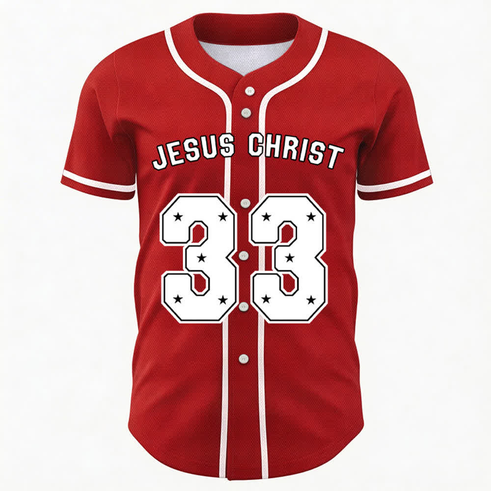 Christianartworkshop Jesus Christ 33 Light Blue Mesh Baseball Jersey - image 43