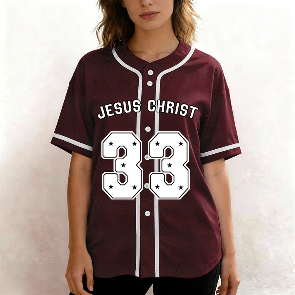 Christianartworkshop Jesus Christ 33 Light Blue Mesh Baseball Jersey - image 31