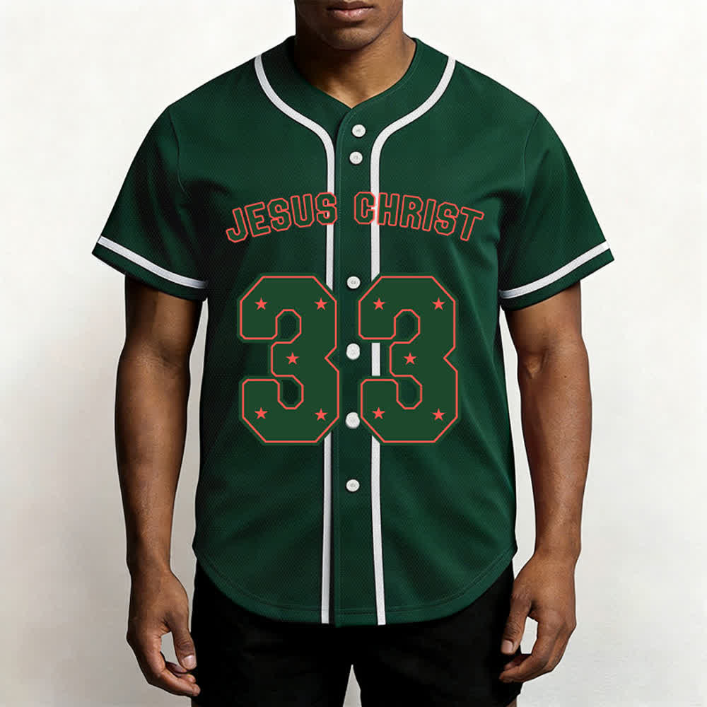 Christianartworkshop Jesus Christ 33 Light Blue Mesh Baseball Jersey - image 40
