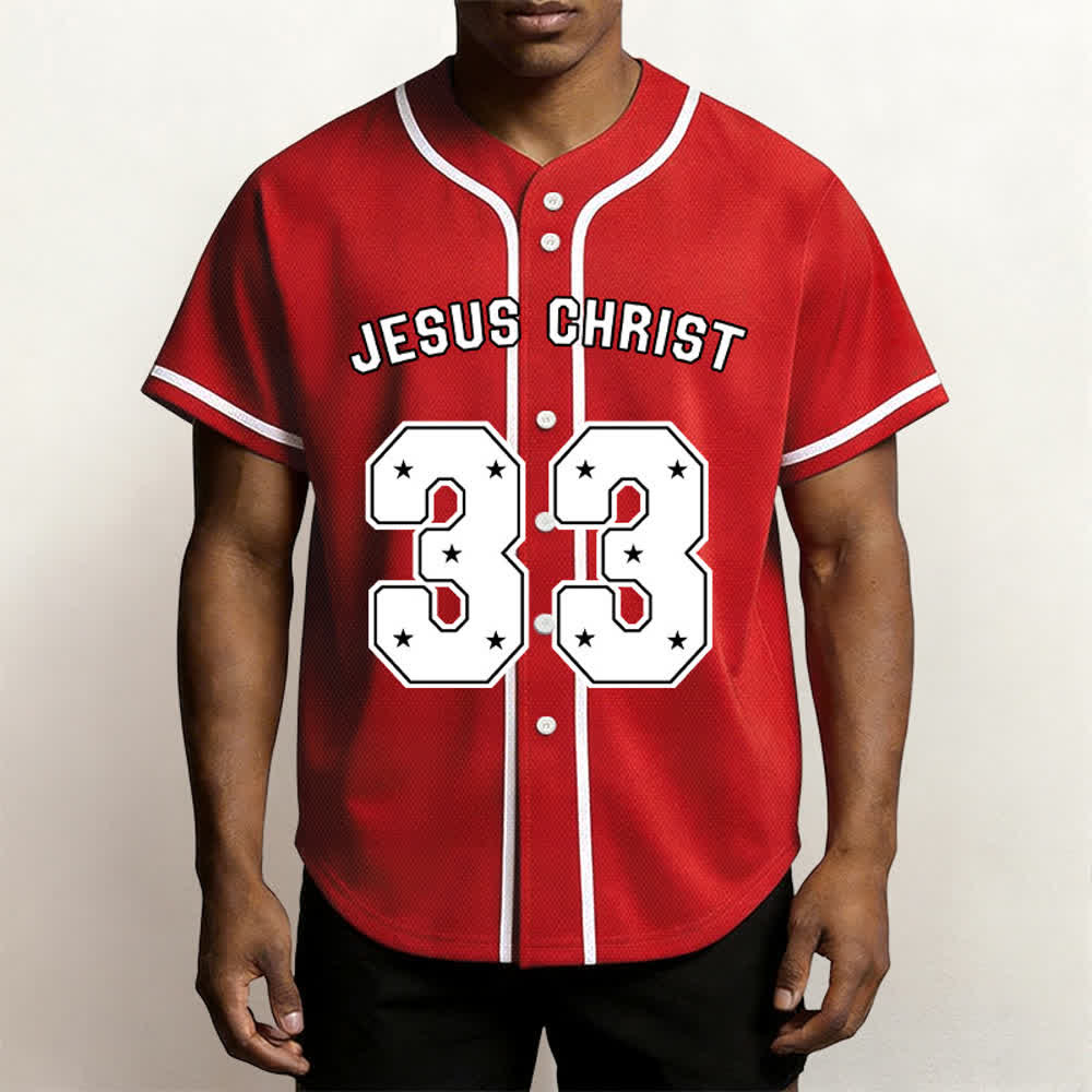 Christianartworkshop Jesus Christ 33 Light Blue Mesh Baseball Jersey - image 47