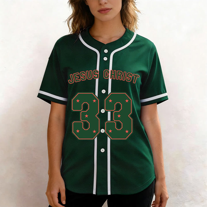 Christianartworkshop Jesus Christ 33 Light Blue Mesh Baseball Jersey - image 38
