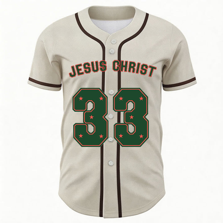 Christianartworkshop Jesus Christ 33 Light Blue Baseball Jersey - image 22