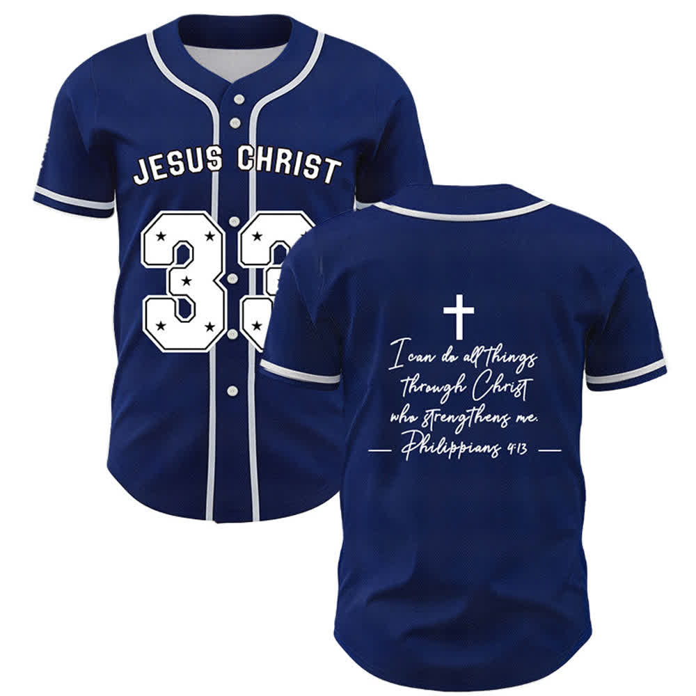 Christianartworkshop Jesus Christ 33 Light Blue Mesh Baseball Jersey - Navy Blue - 5XL - image 49
