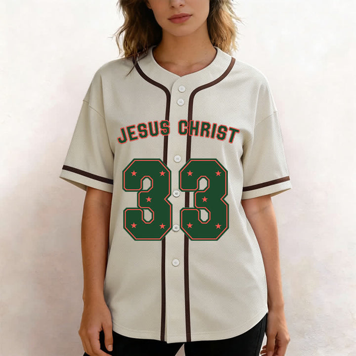 Christianartworkshop Jesus Christ 33 Light Blue Mesh Baseball Jersey - image 24