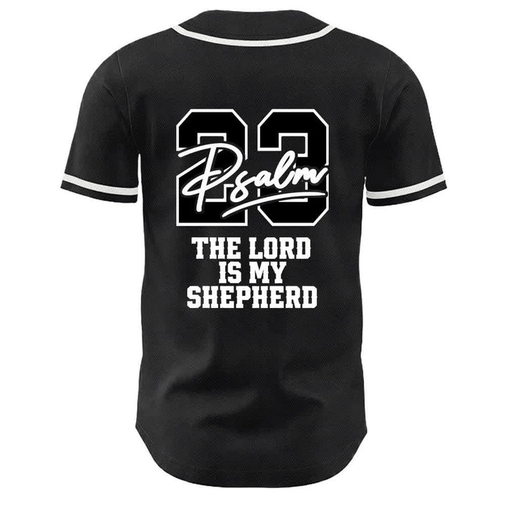 Christianartworkshop Psalm 23 Black Gold Statement Baseball Jersey - image 25