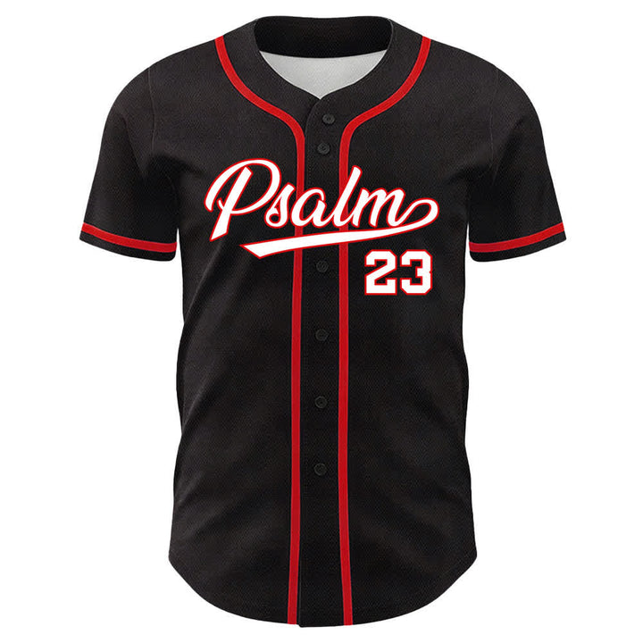 Christianartworkshop Psalm 23 Black Gold Statement Baseball Jersey - image 23