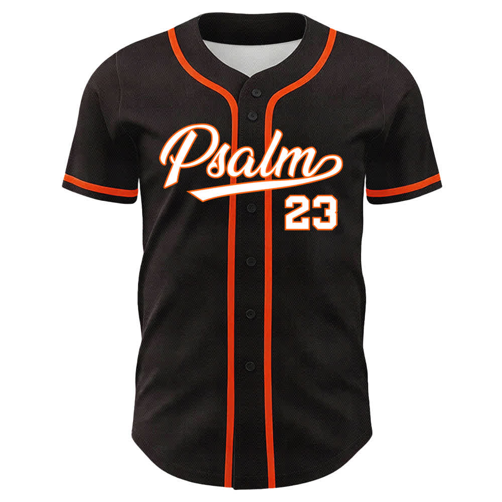Christianartworkshop Psalm 23 Black Gold Statement Baseball Jersey - image 17