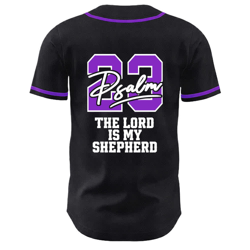 Christianartworkshop Psalm 23 Black Gold Statement Baseball Jersey - image 19