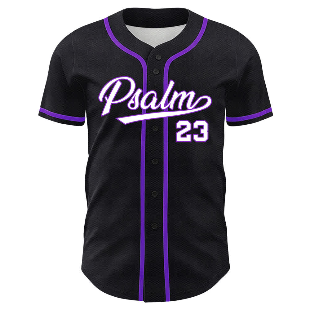 Christianartworkshop Psalm 23 Black Gold Statement Baseball Jersey - image 20