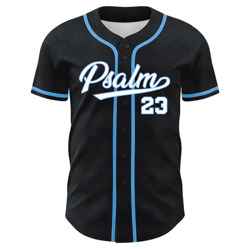 Christianartworkshop Psalm 23 Black Gold Statement Baseball Jersey - image 11