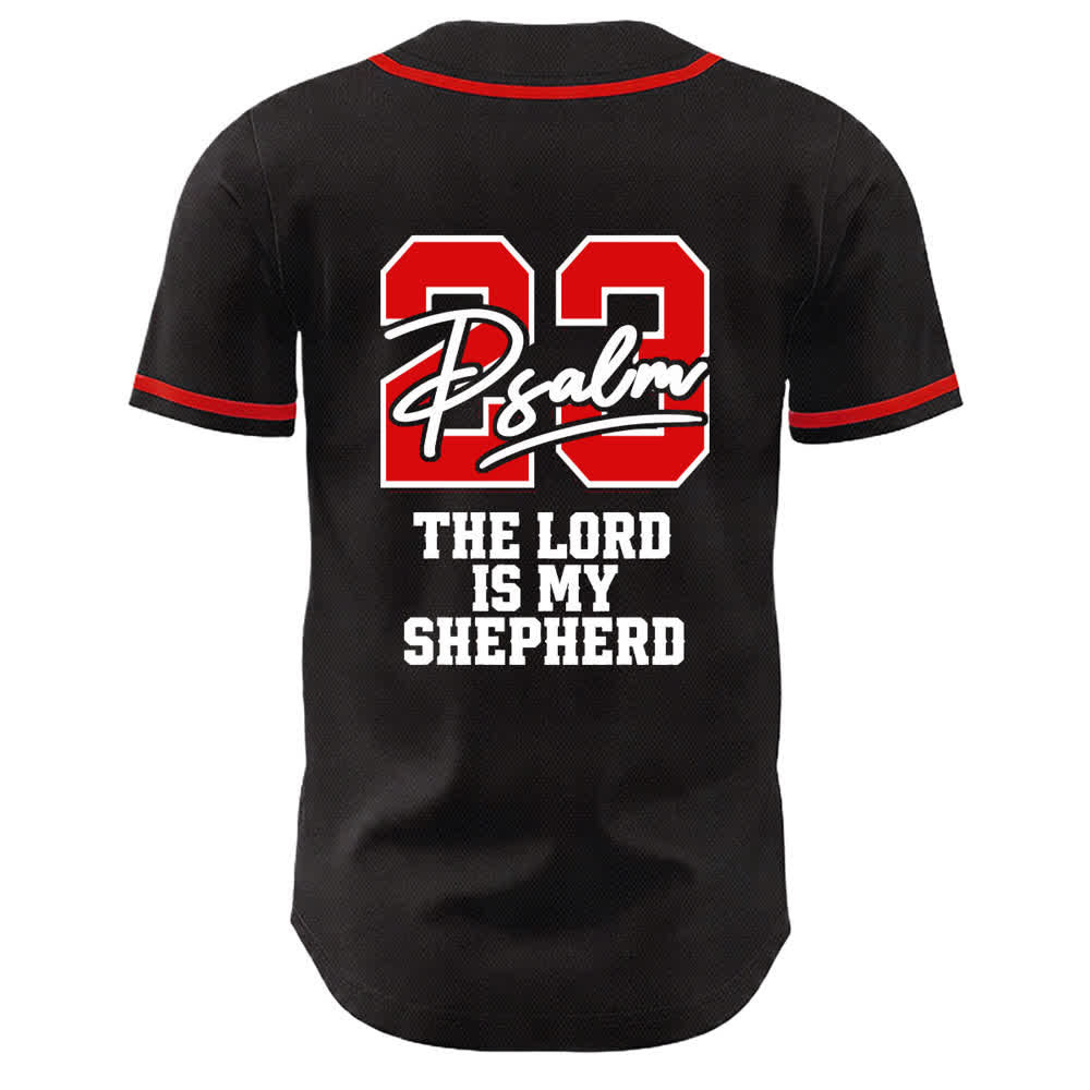 Christianartworkshop Psalm 23 Black Gold Statement Baseball Jersey - image 22