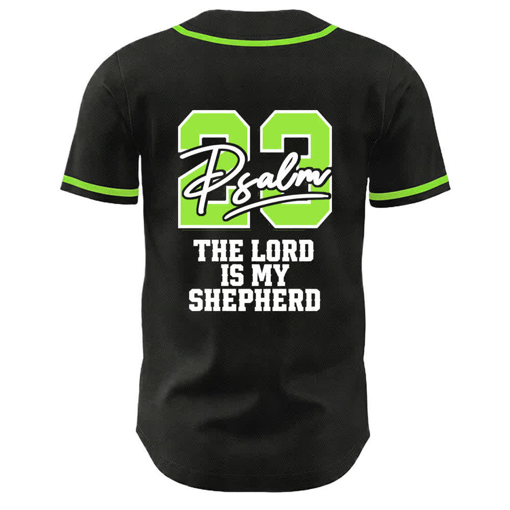 Christianartworkshop Psalm 23 Black Gold Statement Baseball Jersey - image 13
