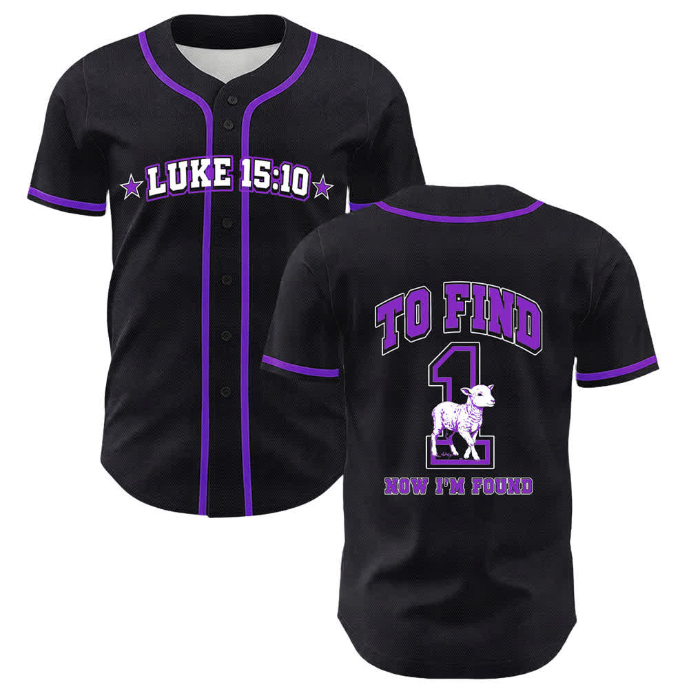 Christianartworkshop Luke 15:10 Found Sheep Mesh Baseball Jersey - Purple - 5XL - image 15