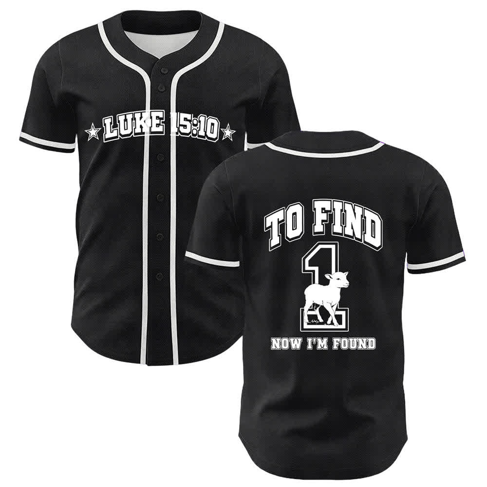 Christianartworkshop Luke 15:10 Found Sheep Baseball Jersey - White - 5XL - image 3