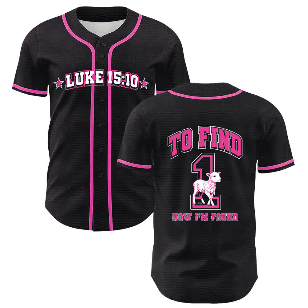 Christianartworkshop Luke 15:10 Found Sheep Baseball Jersey - Pink - 5XL - image 21