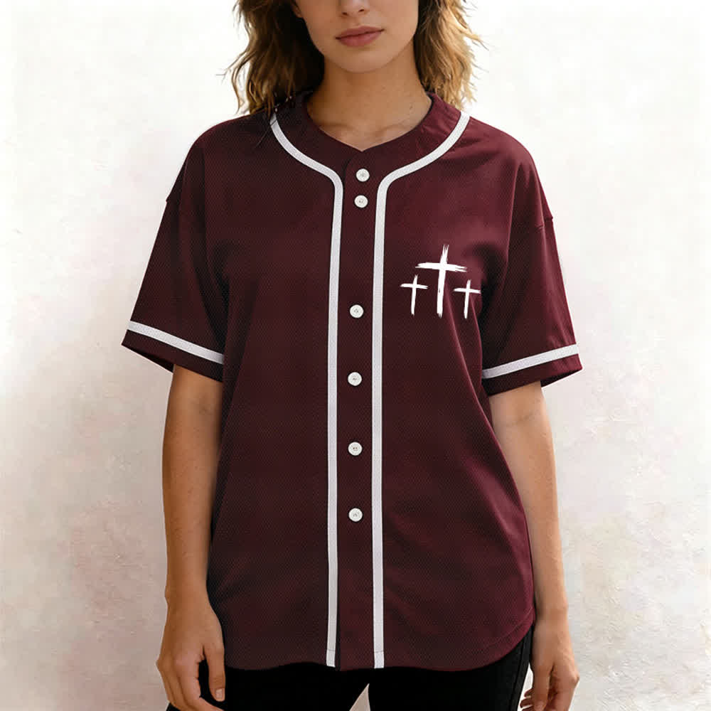 Christianartworkshop Faith Over Fear Contrast Trim Baseball Jersey - image 25