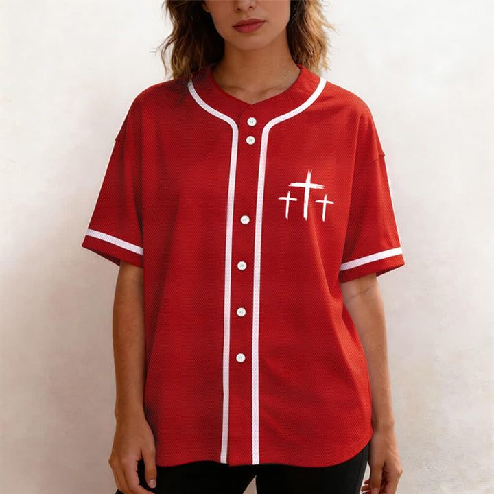 Christianartworkshop Faith Over Fear Contrast Trim Baseball Jersey - image 46