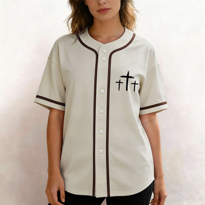 Christianartworkshop Faith Over Fear Contrast Trim Baseball Jersey - image 18