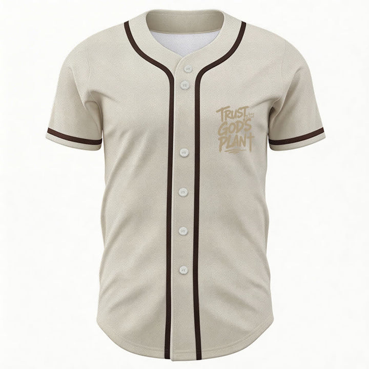 Christianartworkshop Trust God's Plan Button Up Baseball Jersey - image 23