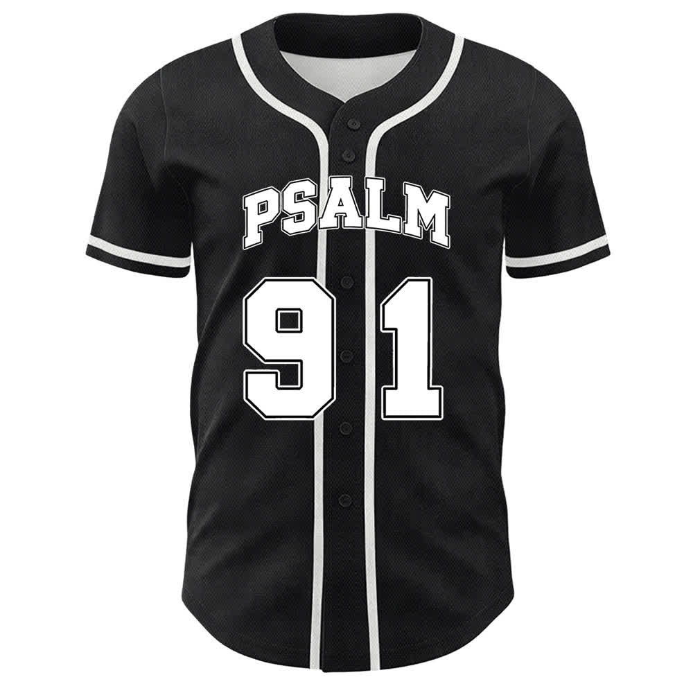 Christianartworkshop Psalm 91 Fearless Under God Baseball Jersey - image 2