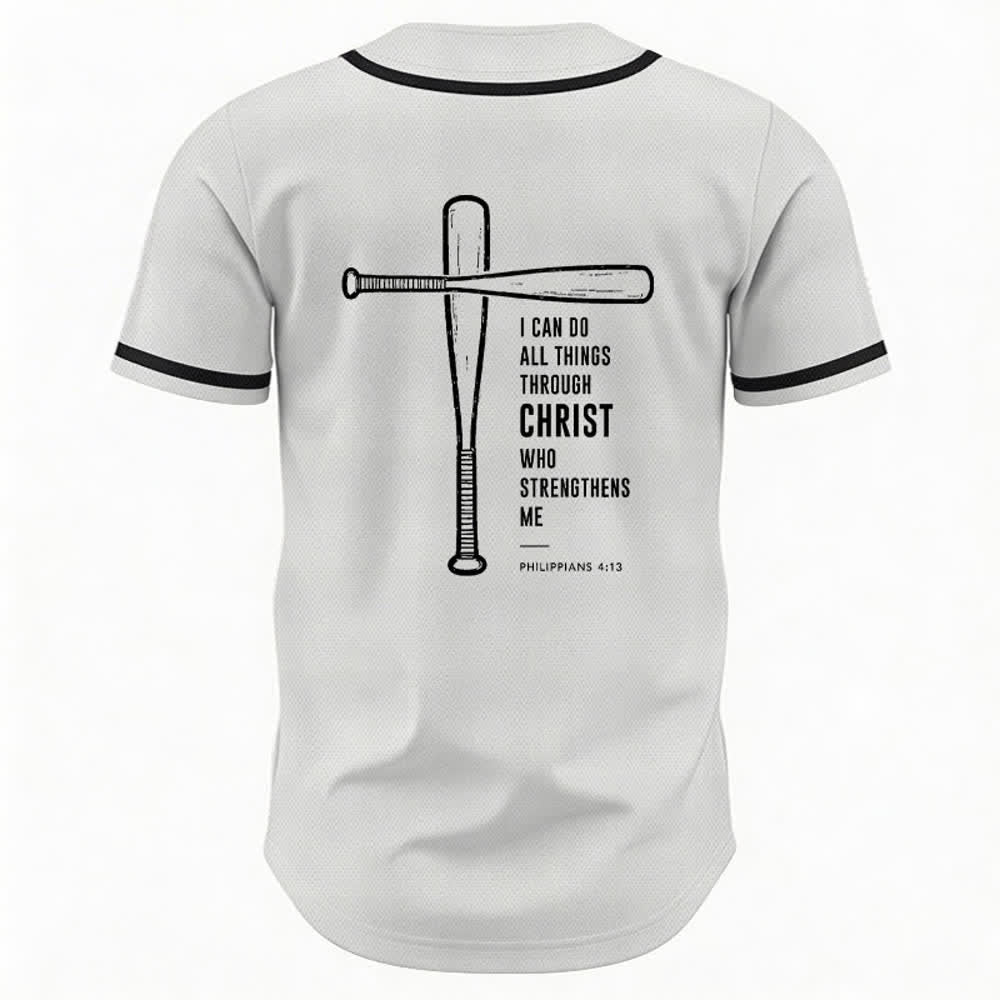 Christianartworkshop Black Mesh Verse Back Baseball Jersey - image 8