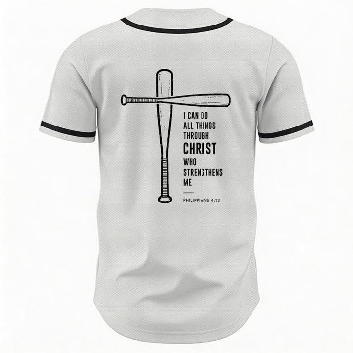 Christianartworkshop Black Mesh Verse Back Baseball Jersey - image 8