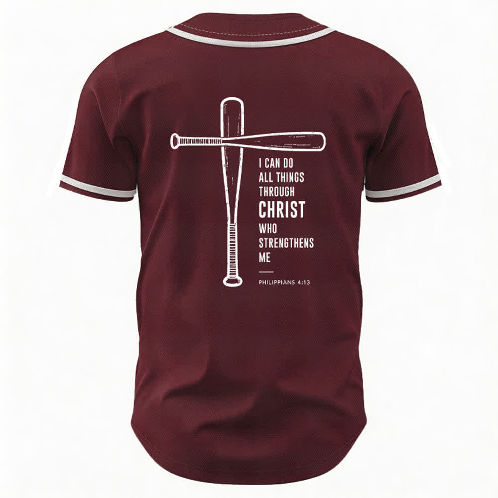Christianartworkshop Black Mesh Verse Back Baseball Jersey - image 15