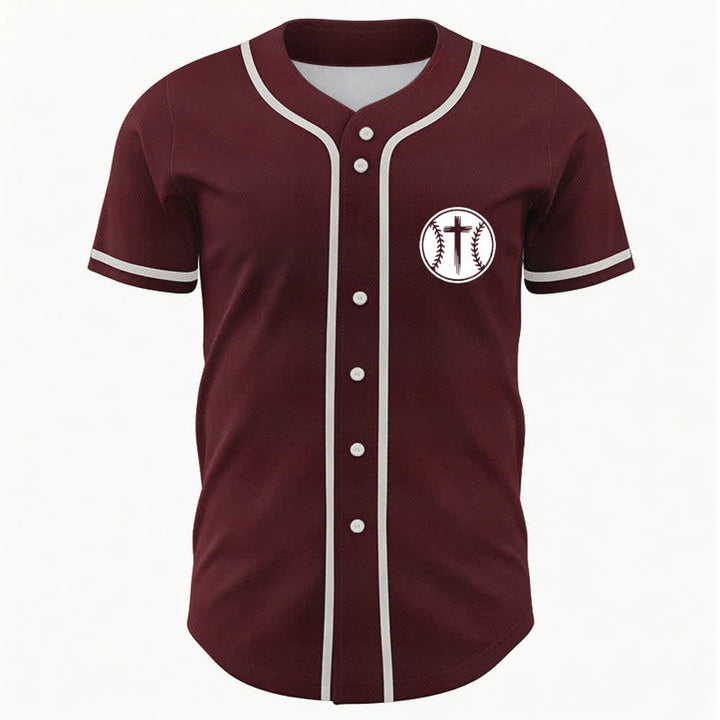 Christianartworkshop Black Mesh Verse Back Baseball Jersey - image 16