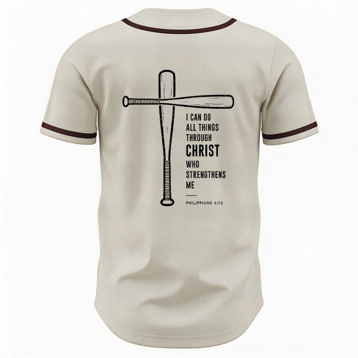 Christianartworkshop Black Mesh Verse Back Baseball Jersey - image 29
