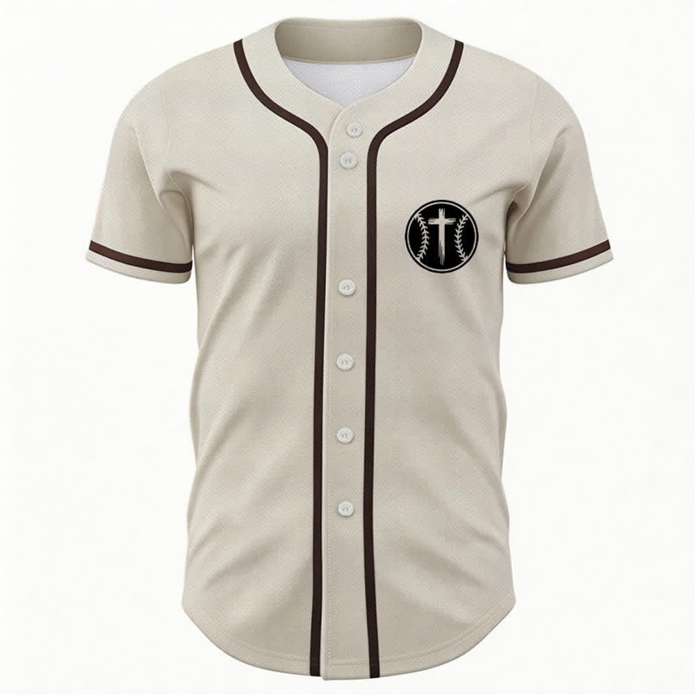 Christianartworkshop Black Mesh Verse Back Baseball Jersey - image 30