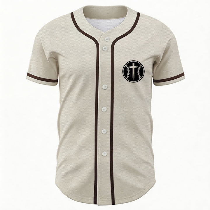 Christianartworkshop Black Mesh Verse Back Baseball Jersey - image 30