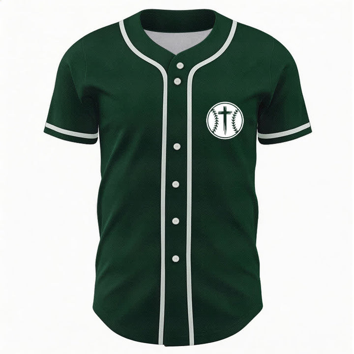 Christianartworkshop Black Mesh Verse Back Baseball Jersey - image 23