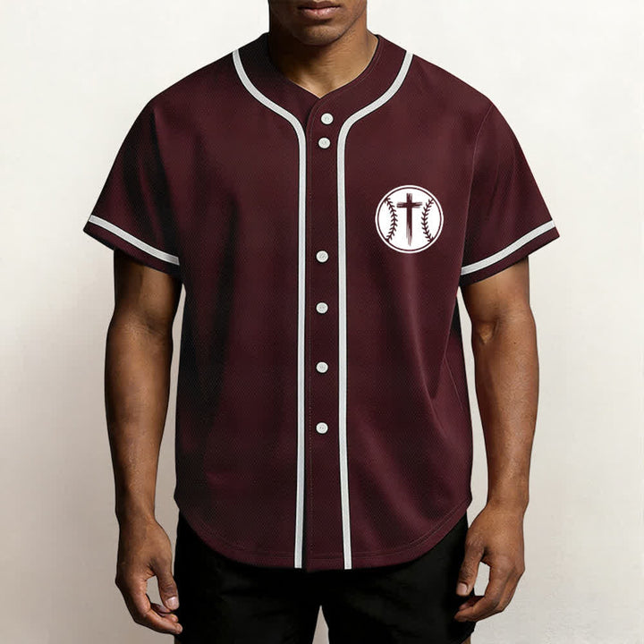 Christianartworkshop Black Mesh Verse Back Baseball Jersey - image 20