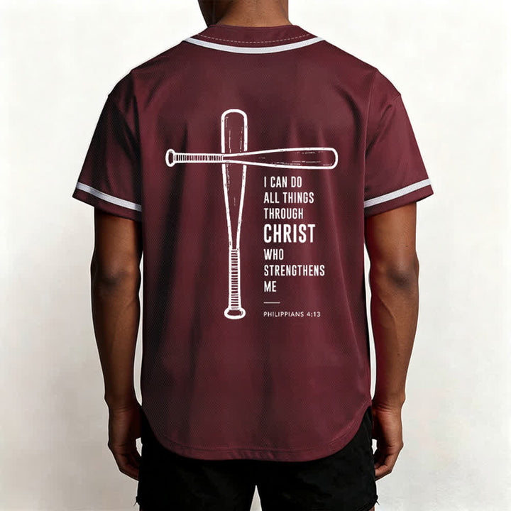 Christianartworkshop Black Mesh Verse Back Baseball Jersey - image 19