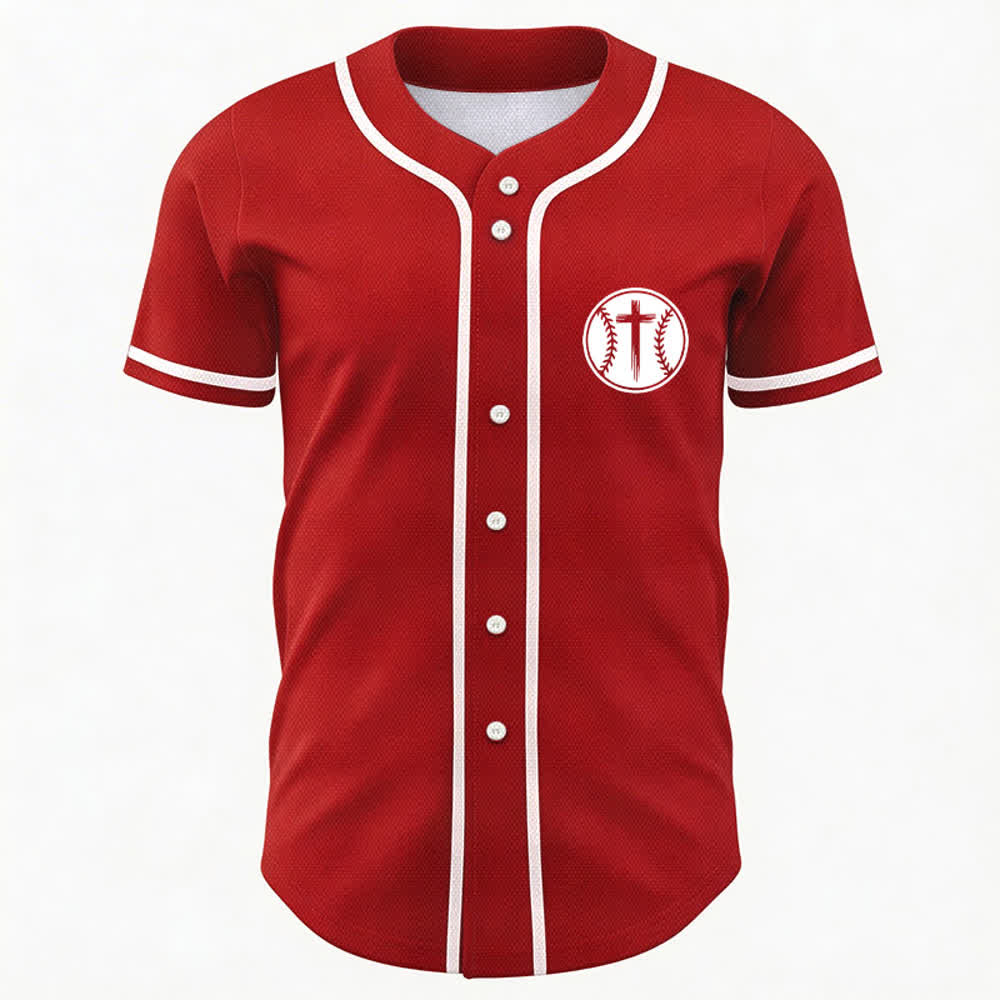 Christianartworkshop Black Mesh Verse Back Baseball Jersey - image 44