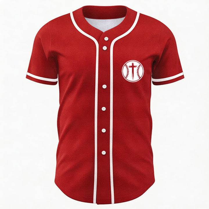 Christianartworkshop Black Mesh Verse Back Baseball Jersey - image 44