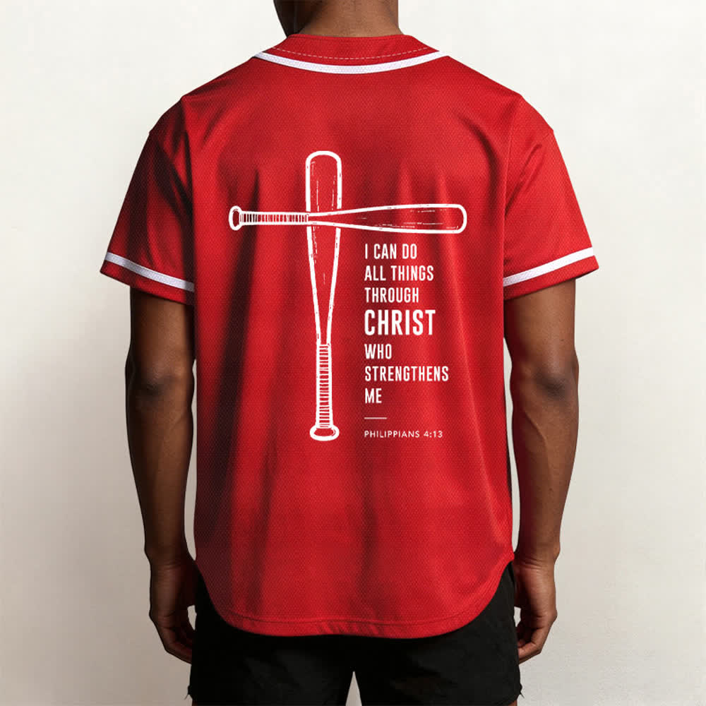 Christianartworkshop Black Mesh Verse Back Baseball Jersey - image 47