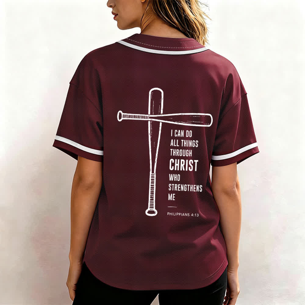 Christianartworkshop Black Mesh Verse Back Baseball Jersey - image 17