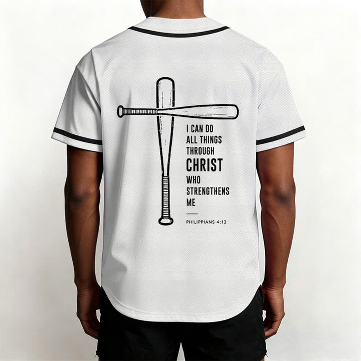 Christianartworkshop Black Mesh Verse Back Baseball Jersey - image 12