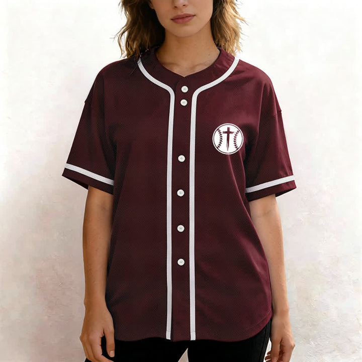 Christianartworkshop Black Mesh Verse Back Baseball Jersey - image 18
