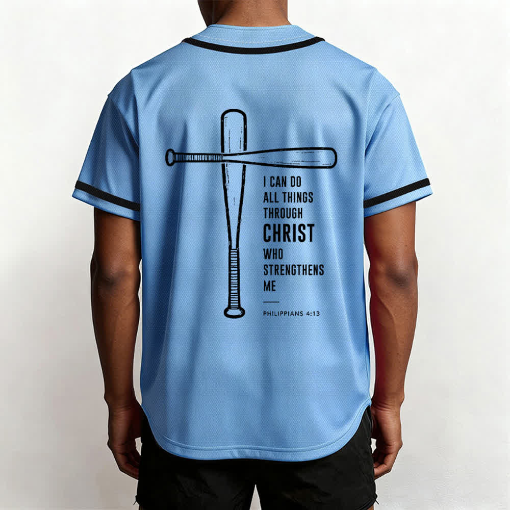 Christianartworkshop Black Mesh Verse Back Baseball Jersey - image 54